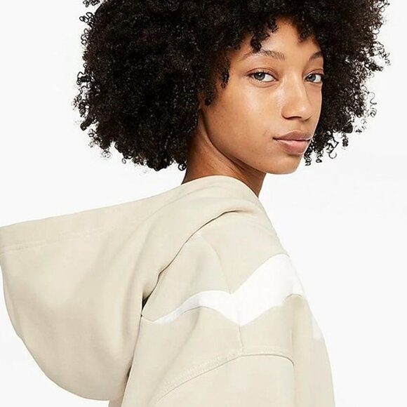 XS NIKE Sportswear Double Swoosh Oversızed Fleece Hoodıe-Hooded Sweatshirt NWT - Picture 3 of 9